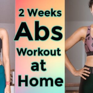 2 WEEKS ABS WORKOUT CHALLENGE/ From Home No Equipment