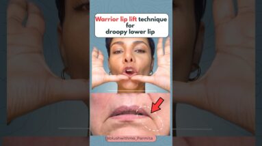 Warrior LIP LIFT EXERCISE. ⏰ Do it for 1 min to reverse Droopy lower lip and Lip corners.
